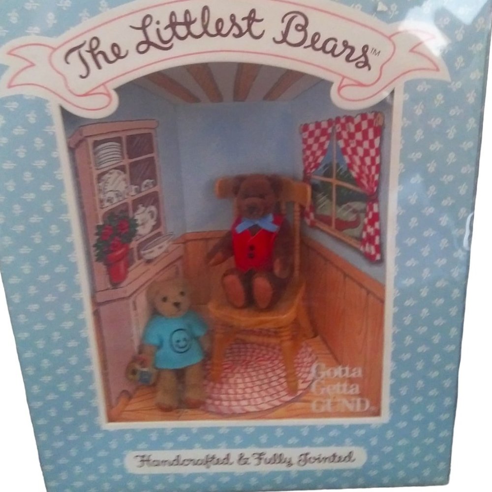 NOS The Littlest Bears GOTTA GETTA GUND #7020 Father & Son (Chair) 1994